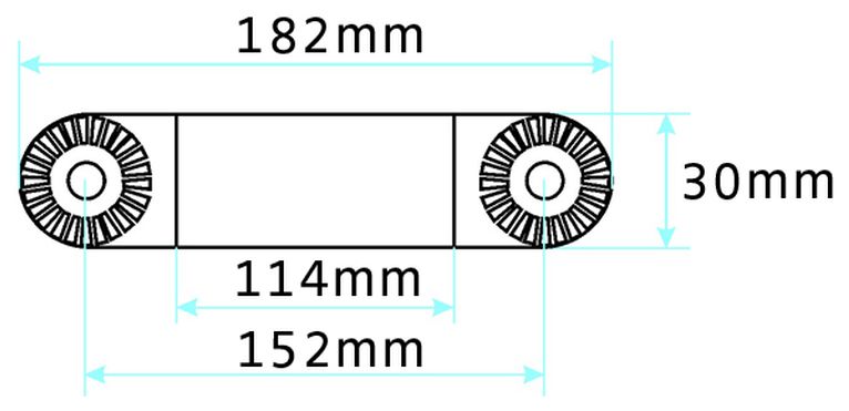 Brodit 215534 Support de socle - Rallonge 6"