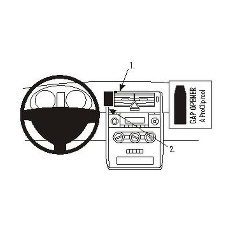 Brodit 853505 support MercedesBenz A-Class annee 05-12, Center mount