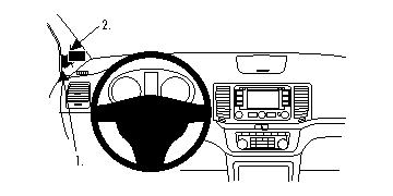 Brodit 804564 Autohalterung Seat Alhambra, VW Sharan 11-19