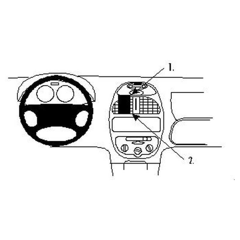 Brodit 852673 support Peugeot 206 annee 99-08 Center mount