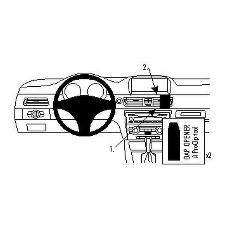 Brodit 853595 support BMW 316-330/E90/E91/E92/E93 annee 05-12, Angled mount