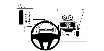 Brodit 854167 support voiture Smart ForTwo