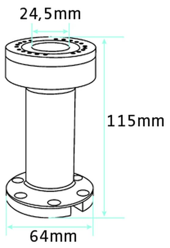 Brodit 215572 Sockelhalterung mit Kabelführung 4,5"