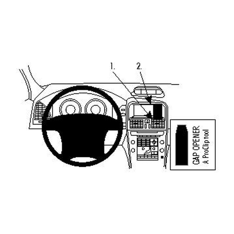 Brodit 854625 support Volvo XC60 annee 09-17, Center mount, High, Right