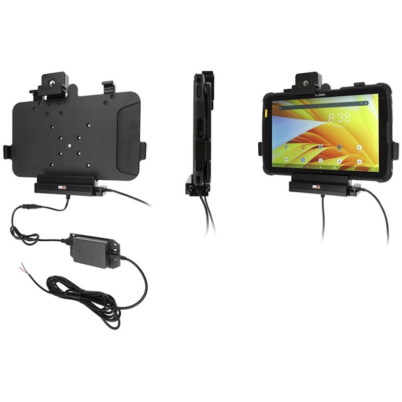 Brodit 736326 Gerätehalterung Zebra ET4x 10" MIT Schutzhülle, mit Ladefunktion und USB-Host und Verriegelung mit Schlüssel