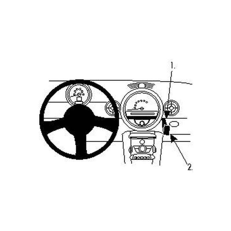 Brodit 853979 Autohalterung Mini Cooper Baujahr 07-14, Angled mount