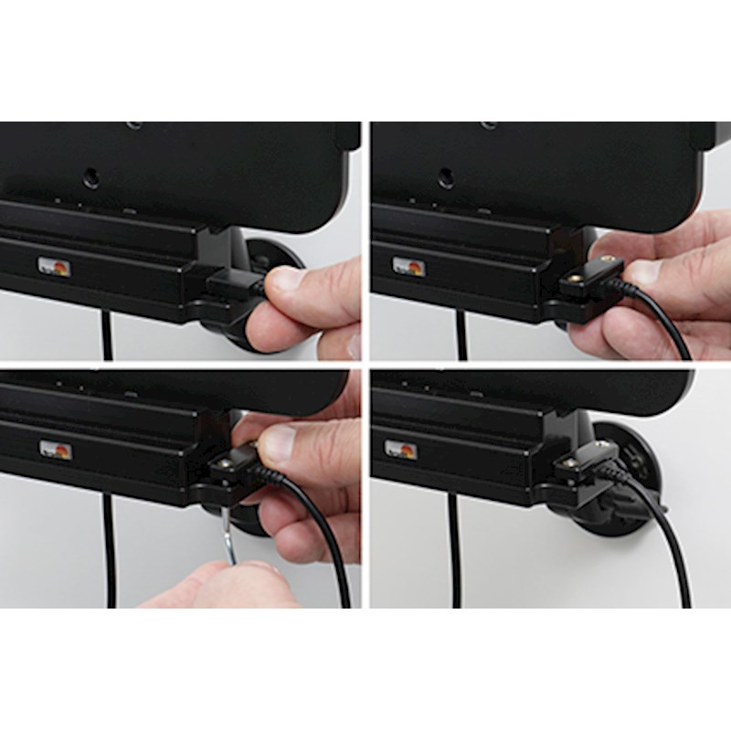 Brodit 736323 support fix Zebra ET4x 8" SANS housse de protection, avec fonction de chargement et USB-Host et verrouillage à clé