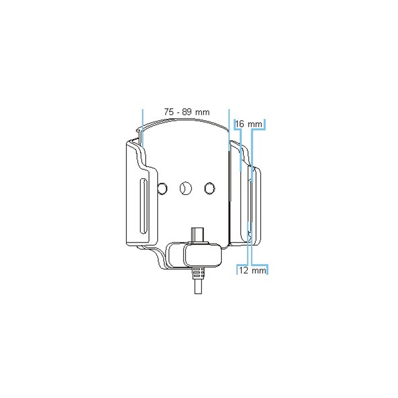 Brodit 527845 support USB Typ C installation fixe
