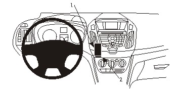 Brodit 854989 support Ford Transit Connect année 14-18, Center mount
