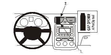 Brodit 853882 support voiture Volkswagen Eos