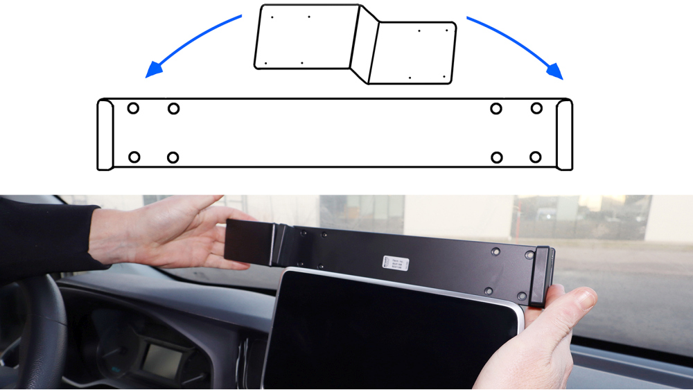 Brodit 856166 support voiture Maxus e-Deliver 9, 21- fixation à la console