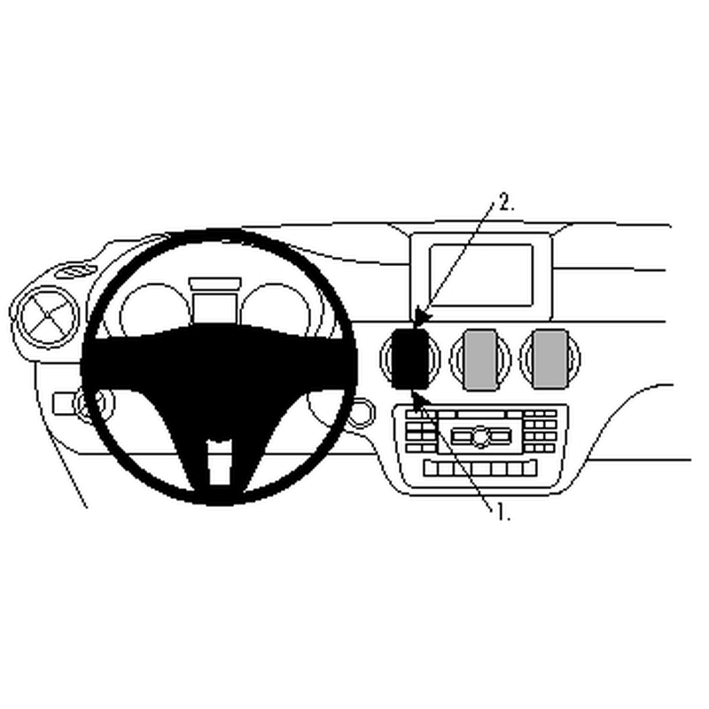Brodit 854813 Halterung Mercedes Benz A-Class Baujahr 13-18, Center mount