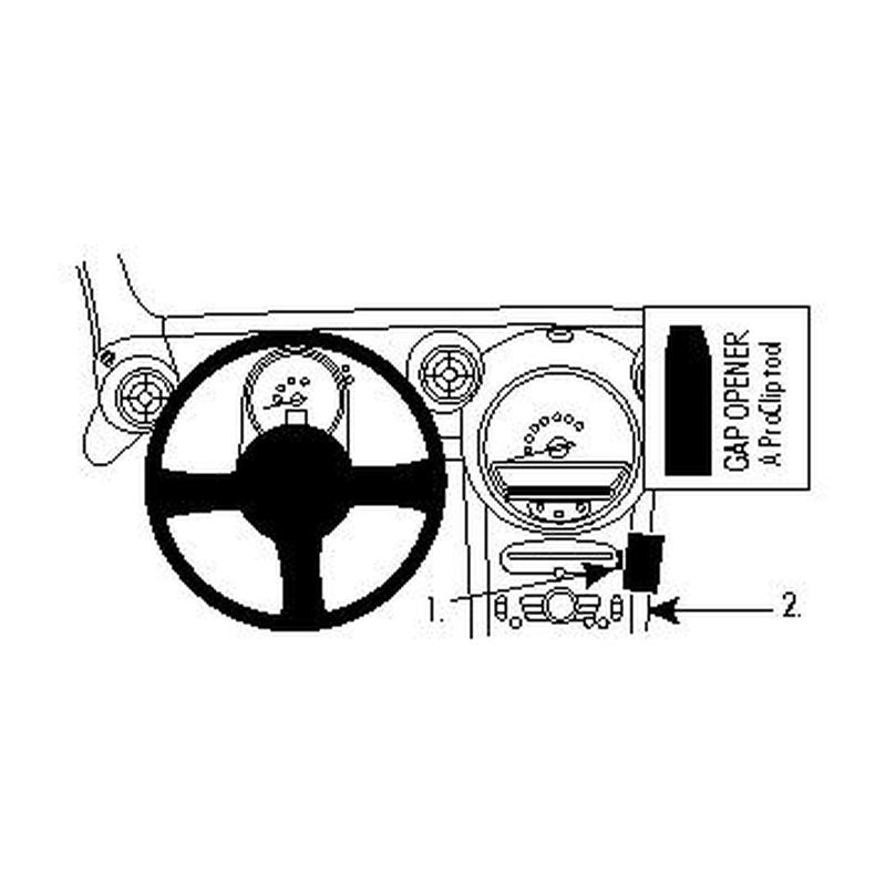 Brodit 854662 support Mini Cooper Countryman annee 10-16, Angled mount