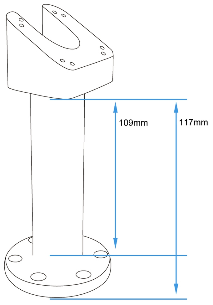 Brodit 215816 Support de socle incliné à 30°