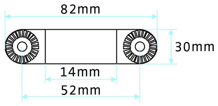 Brodit 215515 Support de socle - Rallonge 2"