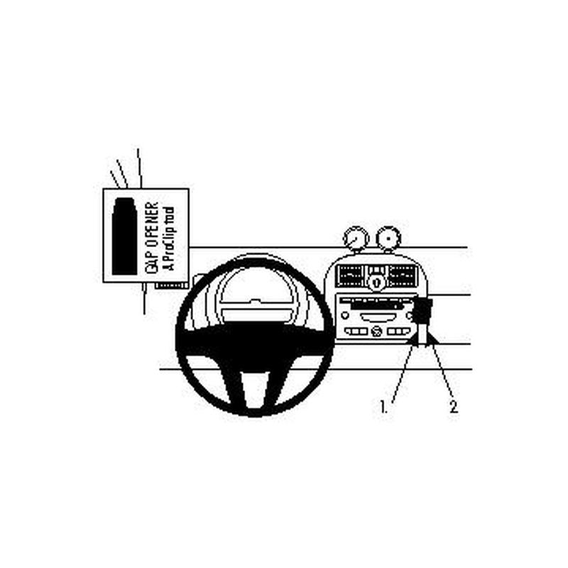 Brodit 854246 support Smart ForTwo annee 08-10, Angled mount